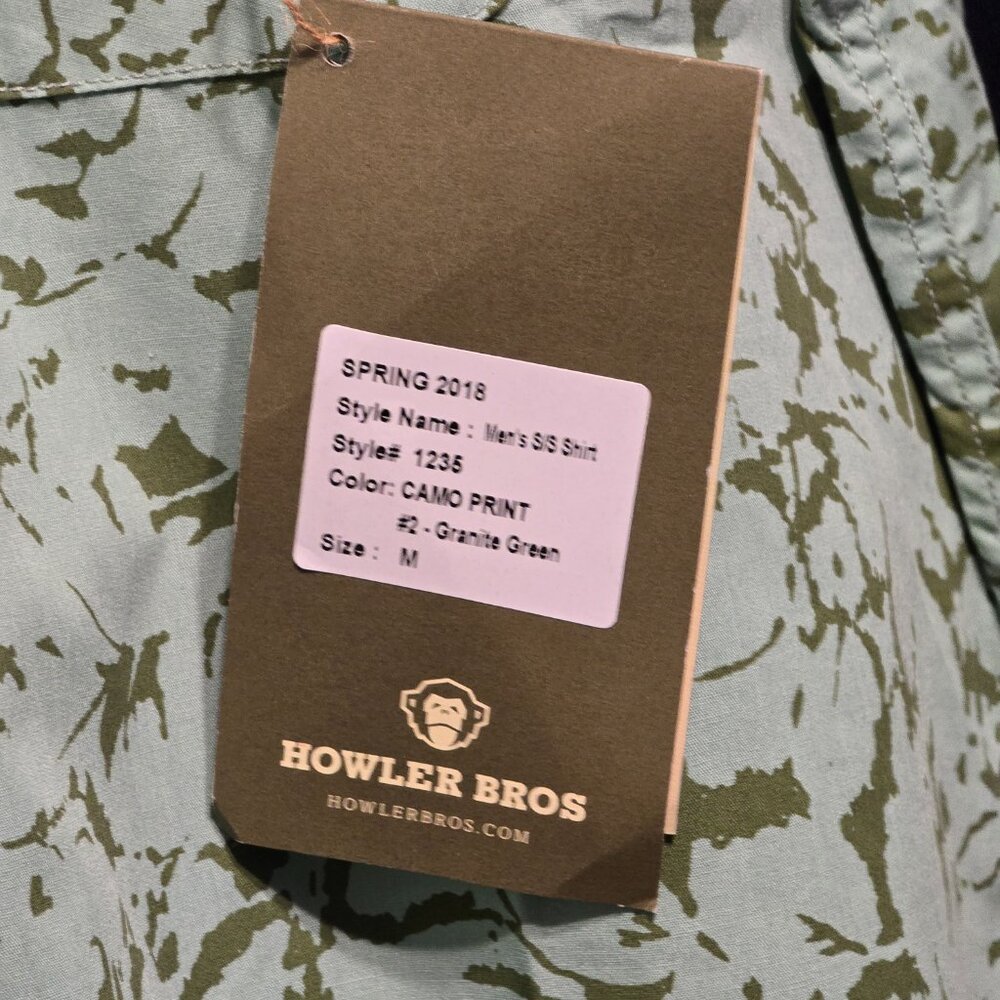 NWT Rare Howler Brothers Never Released Mansfield Shirt (Granite Green) - M - Picture 6 of 6